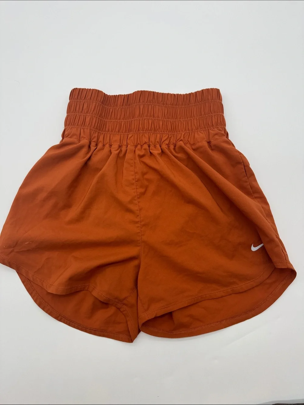 Nike Burnt Orange High-Waist Athletic Shorts small new